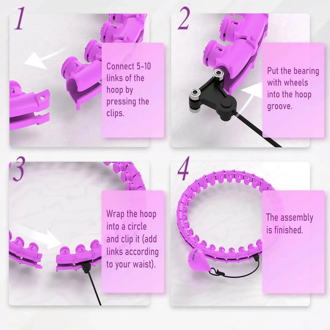 Smart Weighted Hula Hoop | 58-Section Detachable Fitness Ring