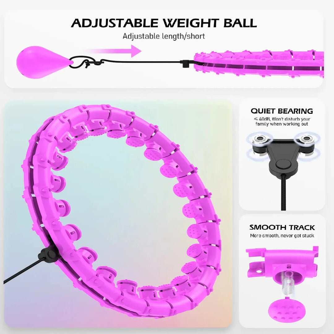 Smart Weighted Hula Hoop | 58-Section Detachable Fitness Ring