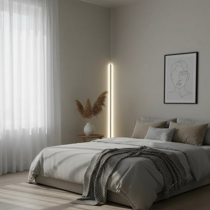 Smart Corner Floor Lamp | Modern Black Standing Lamp with Adjustable LED Lighting | Space-Saving Design for Enhanced Ambiance