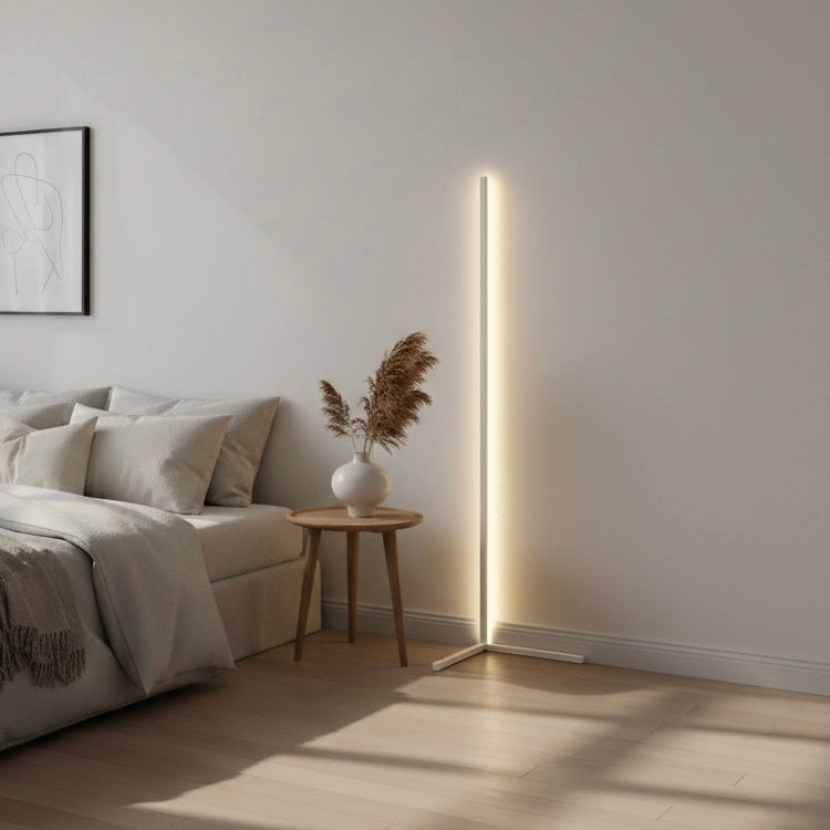 Smart Corner Floor Lamp | Modern Black Standing Lamp with Adjustable LED Lighting | Space-Saving Design for Enhanced Ambiance