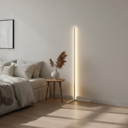 Smart Corner Floor Lamp | Modern Black Standing Lamp with Adjustable LED Lighting | Space-Saving Design for Enhanced Ambiance