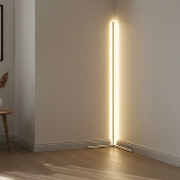 Smart Corner Floor Lamp | Modern Black Standing Lamp with Adjustable LED Lighting | Space-Saving Design for Enhanced Ambiance