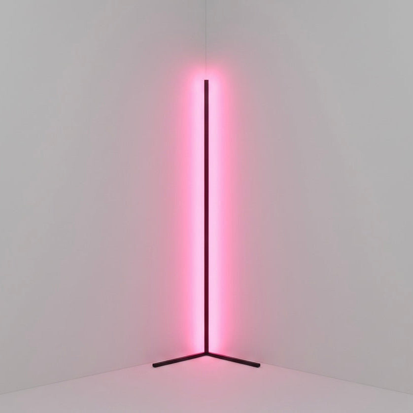 Smart Corner Floor Lamp | Modern Black Standing Lamp with Adjustable LED Lighting | Space-Saving Design for Enhanced Ambiance