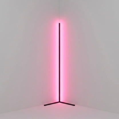 Smart Corner Floor Lamp | Modern Black Standing Lamp with Adjustable LED Lighting | Space-Saving Design for Enhanced Ambiance