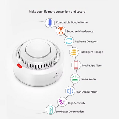 Smart Home Series | Smoke Detector with WiFi & 85dB Alarm | Reliable Fire Safety for Home and Office 2