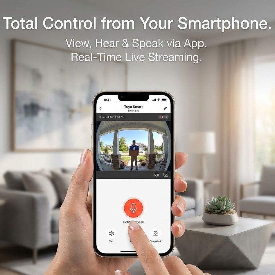 Smart Home Video Doorbell - No Subscription, Battery Operated &amp; Wireless 1