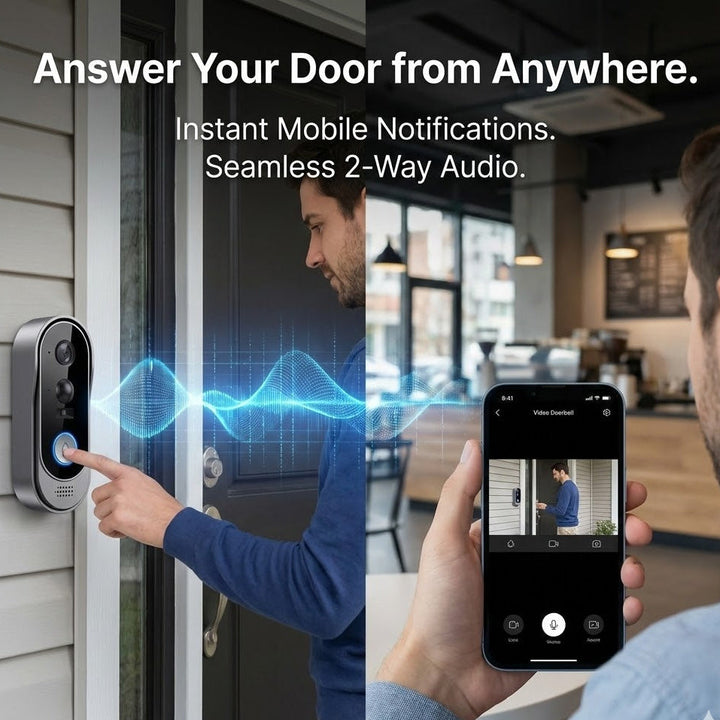 Smart Home Video Doorbell - No Subscription, Battery Operated &amp; Wireless 2