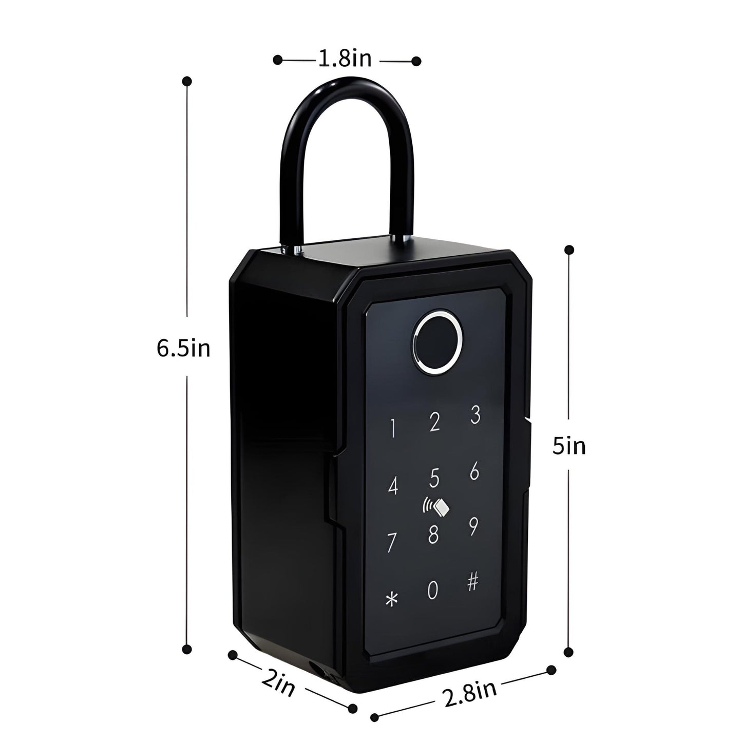 Smart Lockbox | Wi-Fi Enabled Key Storage with Fingerprint Access | Durable Zinc Alloy for Secure Home Management 3