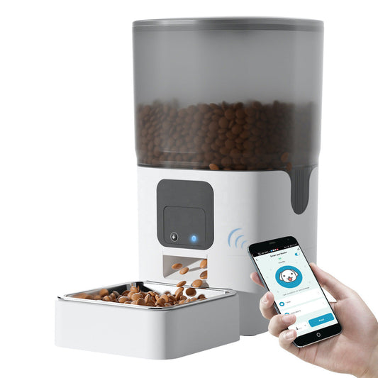 Smart Pet Feeder | Automatic Cat & Dog Feeder with App Control | 6-Liter Capacity for Hands-Free Feeding 0