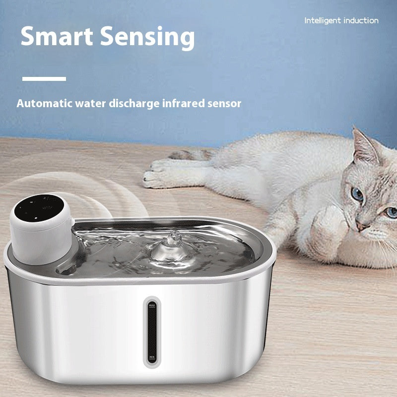Smart Pet Water Fountain | Cat & Dog Drinking Fountain with Infrared Sensor | Stainless Steel for Touch-Free Hydration 2