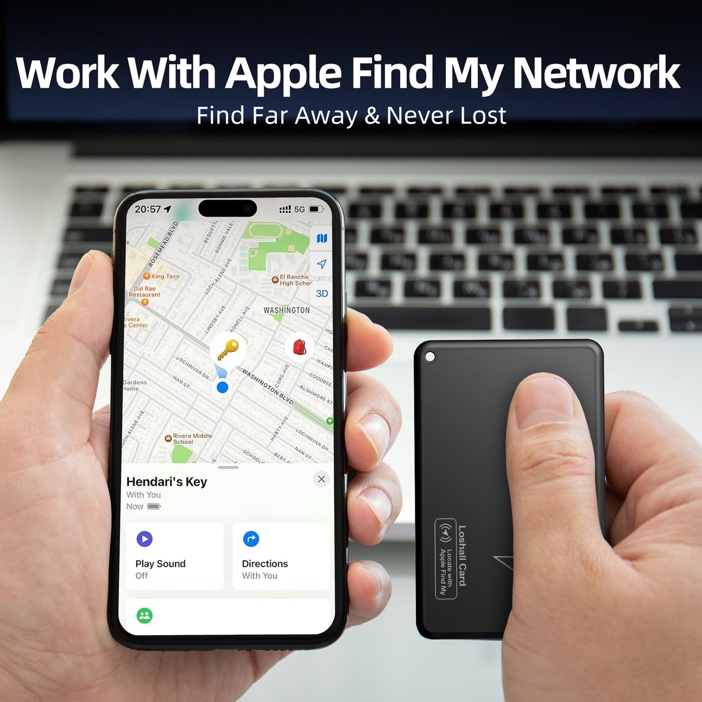 Smart Tracker Card | Wallet Tracker with Apple Find My Integration | Lightweight Design for Anti-Loss Protection 3