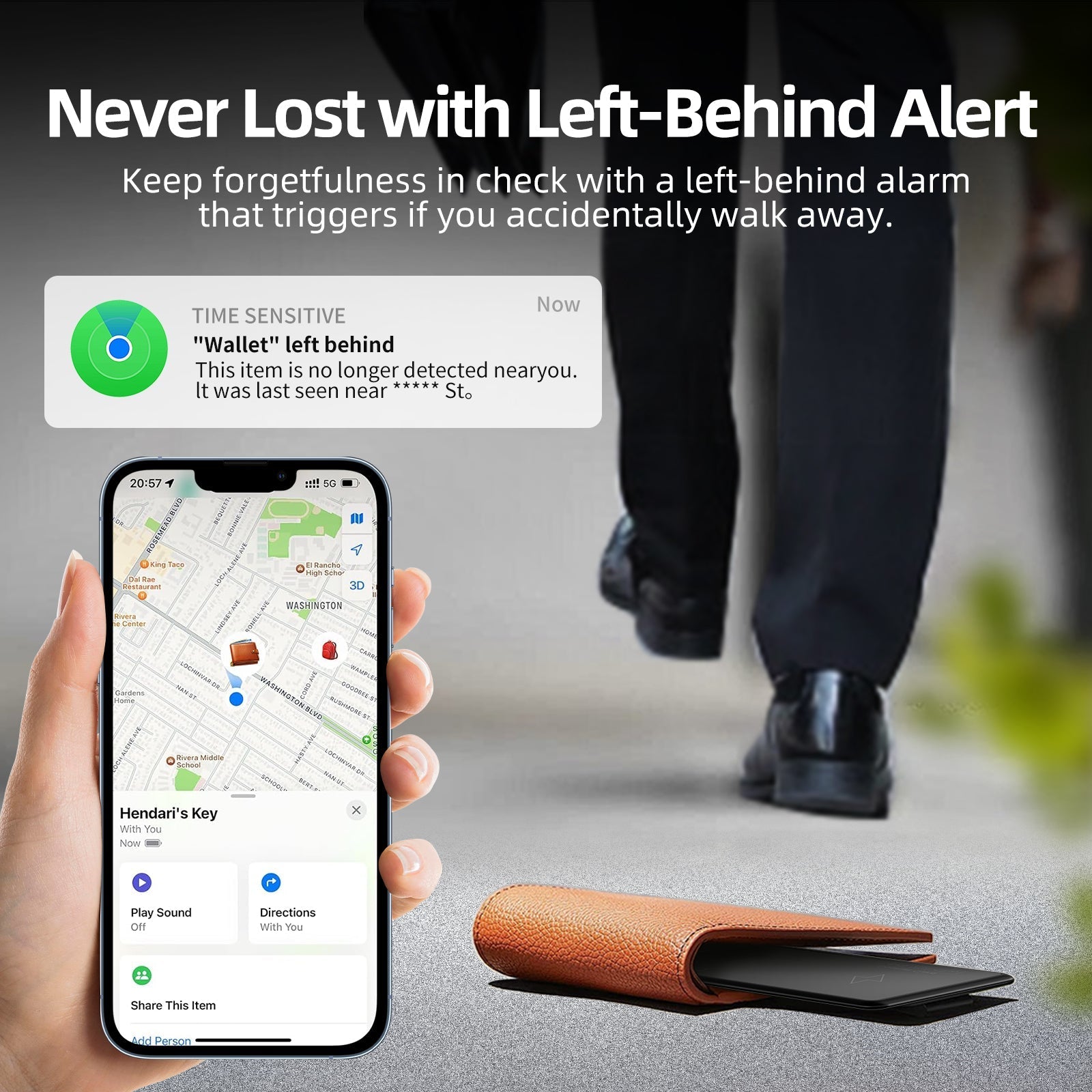 Smart Tracker Card | Wallet Tracker with Apple Find My Integration | Lightweight Design for Anti-Loss Protection 5