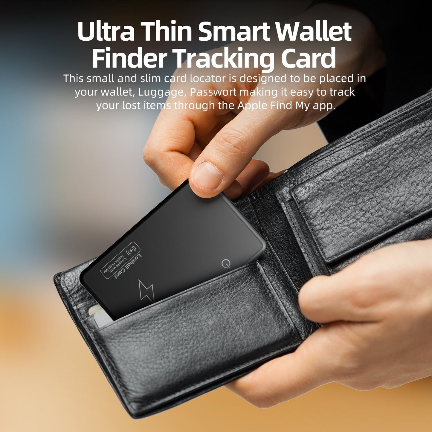 Smart Tracker Card | Wallet Tracker with Apple Find My Integration | Lightweight Design for Anti-Loss Protection 6