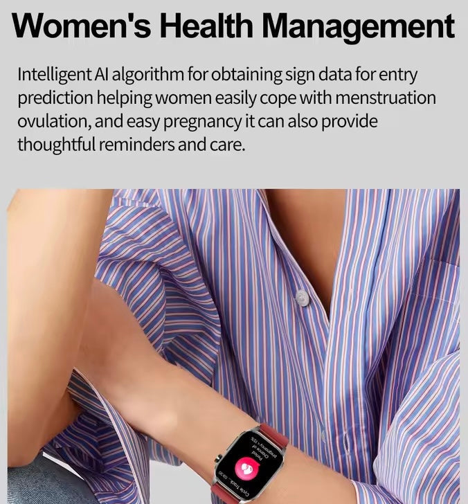 Smartwatch | Blood Pressure &amp; Heart Rate Tracking | SOS Alert | IP68 | Bluetooth Calling | AMOLED