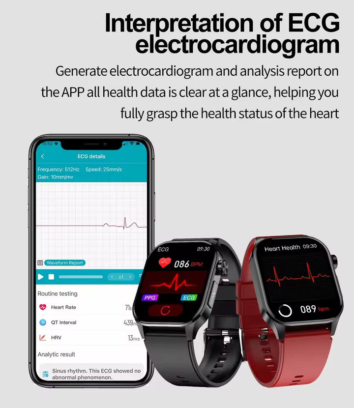 Smartwatch | Blood Pressure &amp; Heart Rate Tracking | SOS Alert | IP68 | Bluetooth Calling | AMOLED