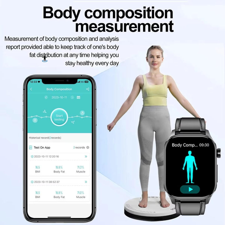 Smartwatch | Blood Pressure &amp; Heart Rate Tracking | SOS Alert | IP68 | Bluetooth Calling | AMOLED