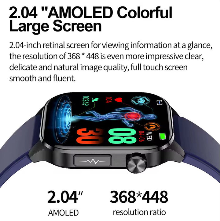 Smartwatch | Blood Pressure &amp; Heart Rate Tracking | SOS Alert | IP68 | Bluetooth Calling | AMOLED