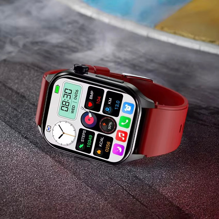 Smartwatch | Blood Pressure &amp; Heart Rate Tracking | SOS Alert | IP68 | Bluetooth Calling | AMOLED