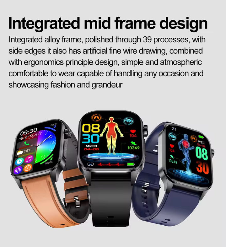 Smartwatch | Blood Pressure &amp; Heart Rate Tracking | SOS Alert | IP68 | Bluetooth Calling | AMOLED