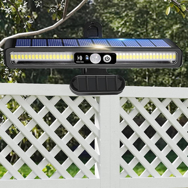 Solar Fence Lights ABS Plastic | Motion Sensor 36 LED 400 Lumens, 50 Sq Ft Coverage | IP55 Weatherproof Set of 2