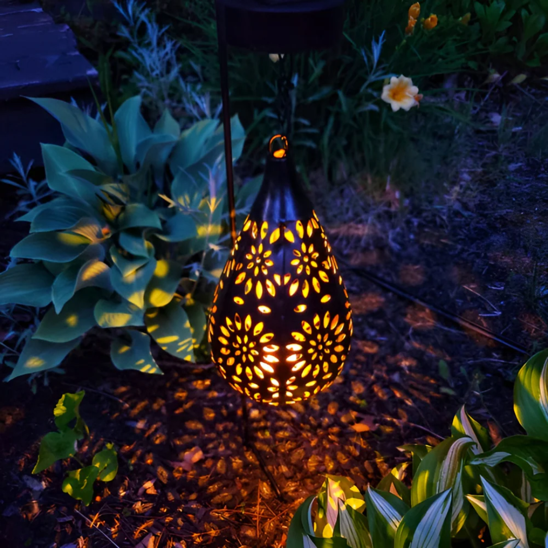 Solar Garden Light Black Stainless Steel | 42 cm, Dusk to Dawn LED | IP65 Weatherproof, Cable-Free Installation