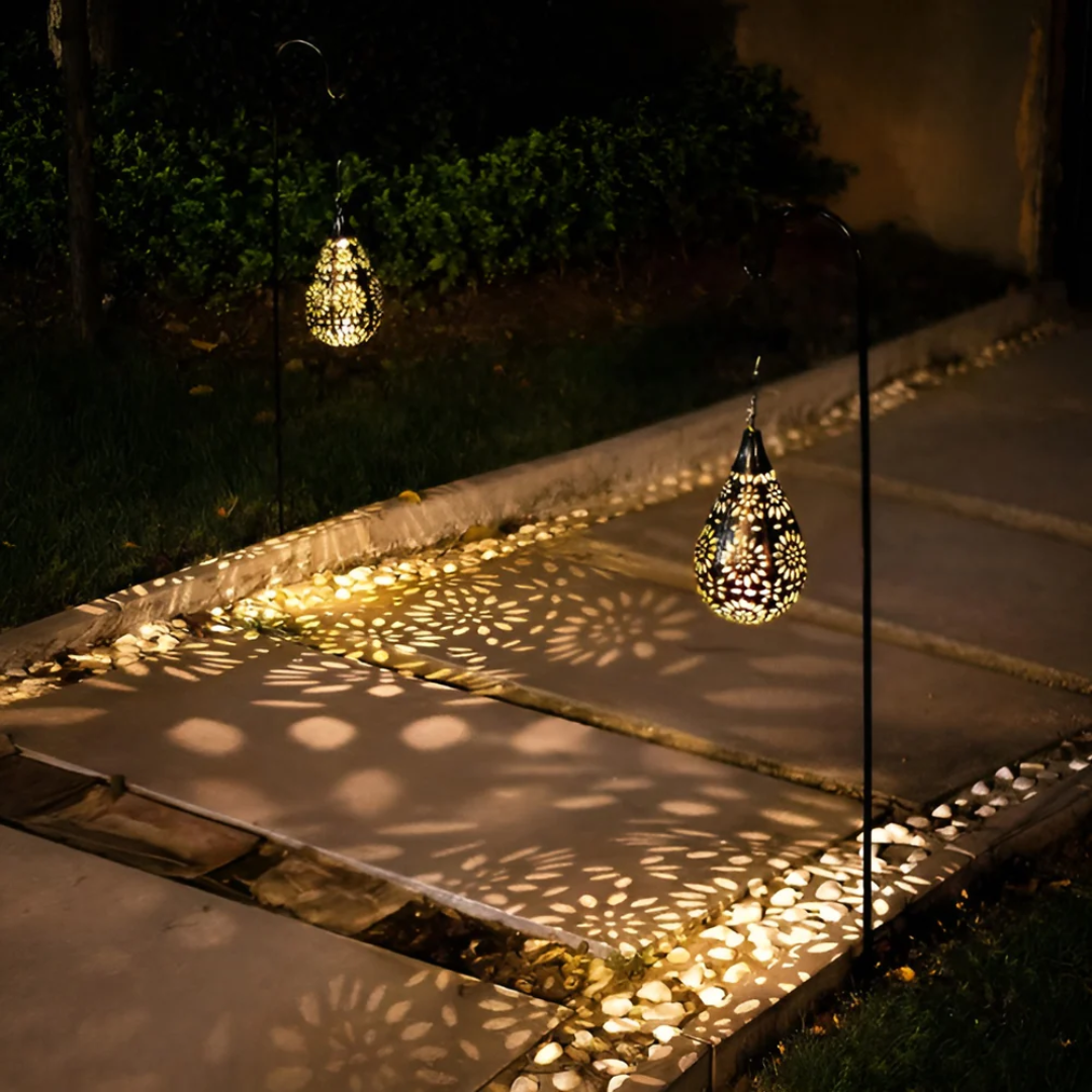Solar Garden Light Black Stainless Steel | 42 cm, Dusk to Dawn LED | IP65 Weatherproof, Cable-Free Installation