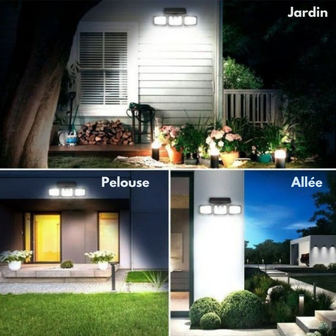 Solar Motion Sensor Wall Light | Wide-Angle LED Beam, Automatic Night Activation | Weatherproof, No Wiring Needed