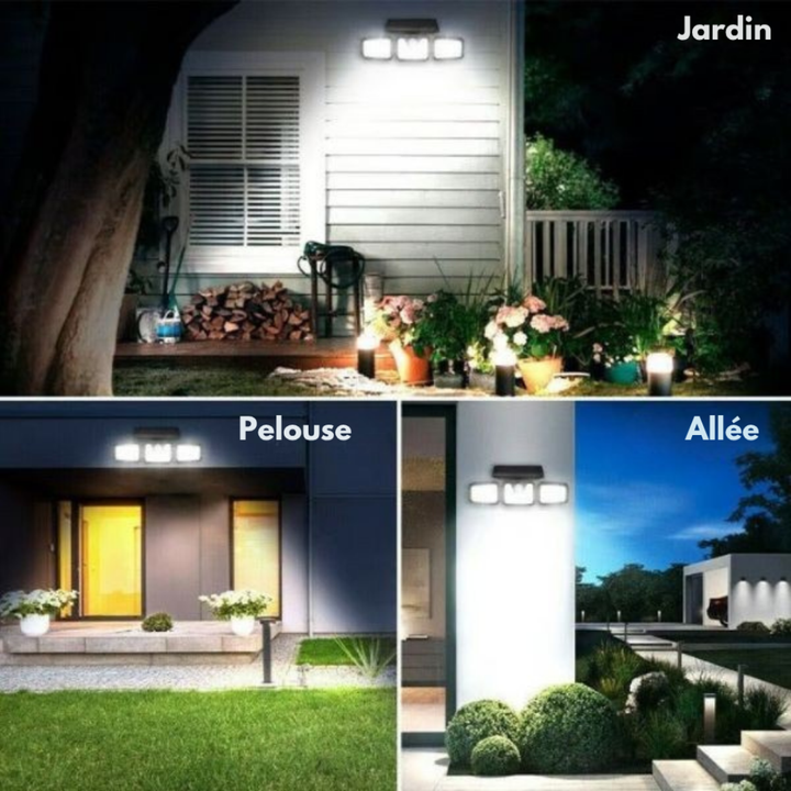 Solar Motion Sensor Wall Light | Wide-Angle LED Beam, Automatic Night Activation | Weatherproof, No Wiring Needed