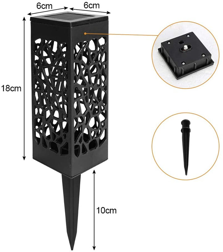 Solar Path Lights, Set of 12 | Warm White LED, IP55 Waterproof | PP Material, Stake or Flat Mount, No Wiring Required