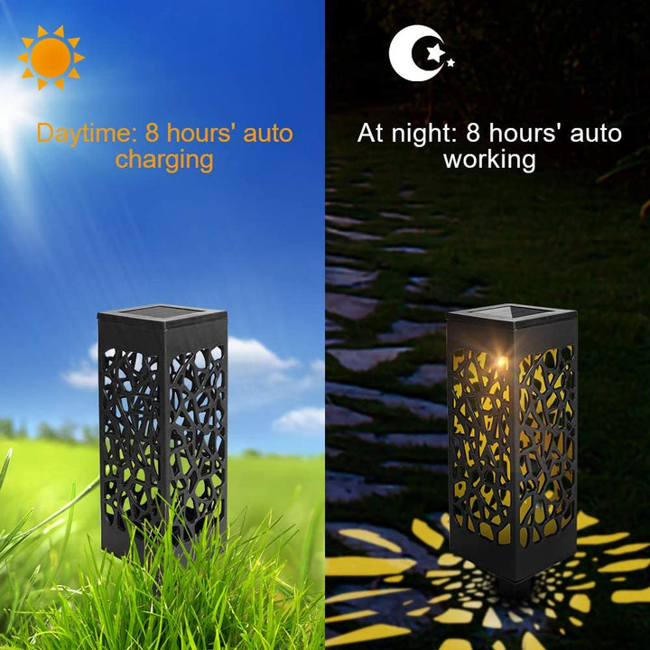 Solar Path Lights, Set of 12 | Warm White LED, IP55 Waterproof | PP Material, Stake or Flat Mount, No Wiring Required