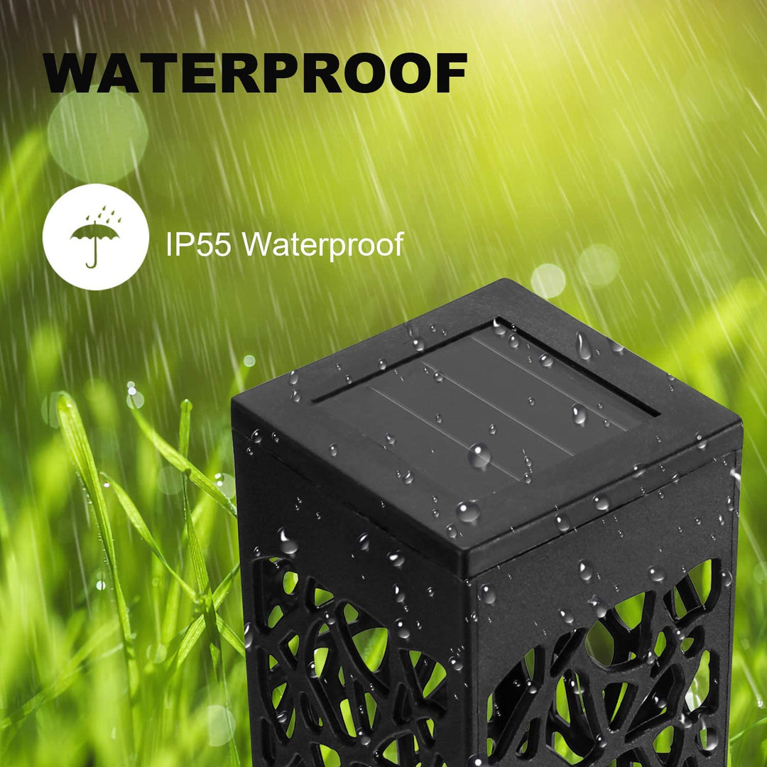 Solar Path Lights, Set of 12 | Warm White LED, IP55 Waterproof | PP Material, Stake or Flat Mount, No Wiring Required