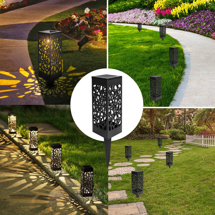 Solar Path Lights, Set of 12 | Warm White LED, IP55 Waterproof | PP Material, Stake or Flat Mount, No Wiring Required
