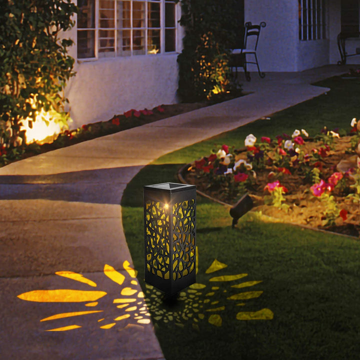 Solar Path Lights, Set of 12 | Warm White LED, IP55 Waterproof | PP Material, Stake or Flat Mount, No Wiring Required