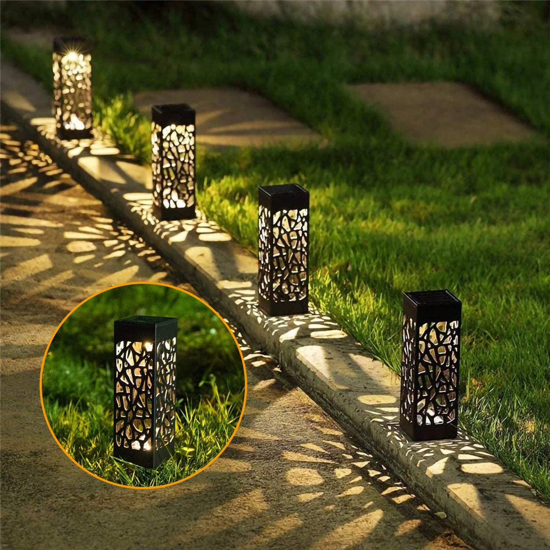 Solar Path Lights, Set of 12 | Warm White LED, IP55 Waterproof | PP Material, Stake or Flat Mount, No Wiring Required