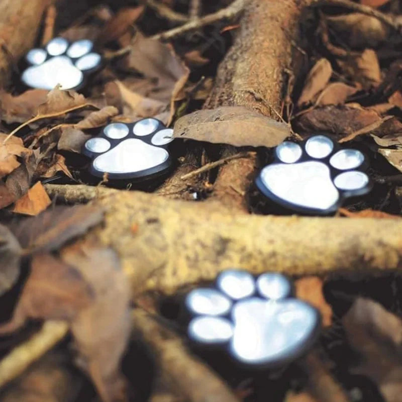 Solar Paw Print Pathway Light | 9 x 9 cm, Up to 10 Hours Runtime | IP44 Weather-Resistant with Automatic Dusk Sensor