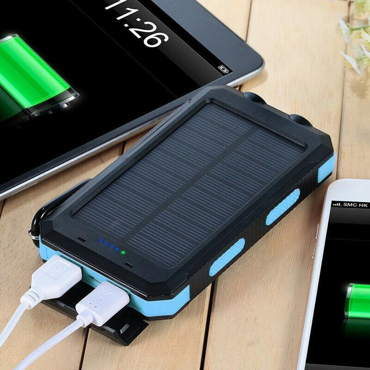 Solar Power Bank 20000mAh | Waterproof Shockproof Design | Solar + USB Charging, Multi-Mode LED Torch for Camping &amp; Outdoors