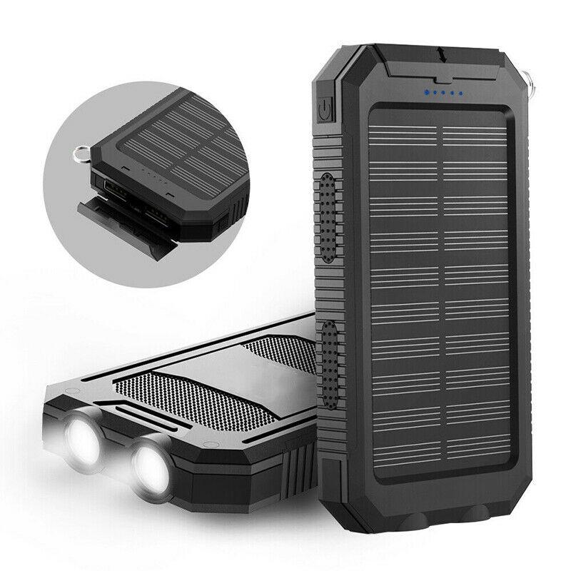 Solar Power Bank 20000mAh | Waterproof Shockproof Design | Solar + USB Charging, Multi-Mode LED Torch for Camping &amp; Outdoors