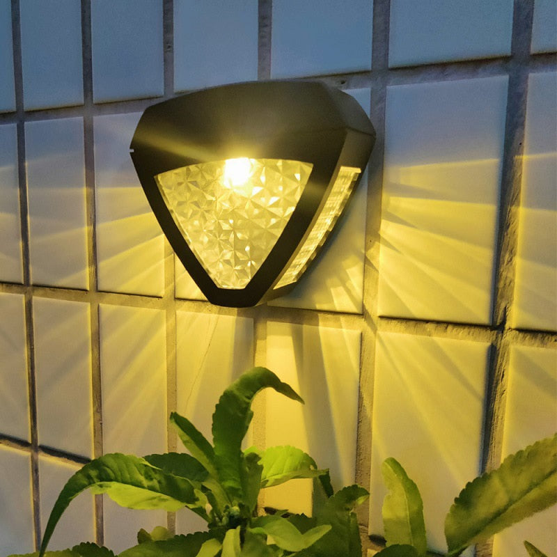Solar Wall Lamp Black Metal | 25 x 10 x 15 cm | IP65 Weatherproof, Dusk-to-Dawn Sensor, 50,000 Hour LED, Patio and Driveway