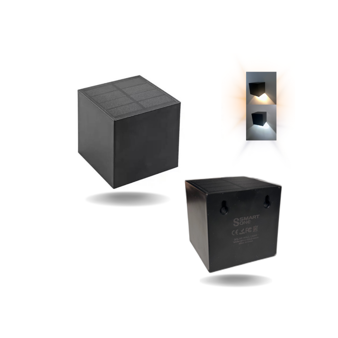 Solar Wall Light ABS Plastic | 2 Colour Modes, Day-Night Sensor | IP65 Waterproof, Rustproof Outdoor Wall Lighting