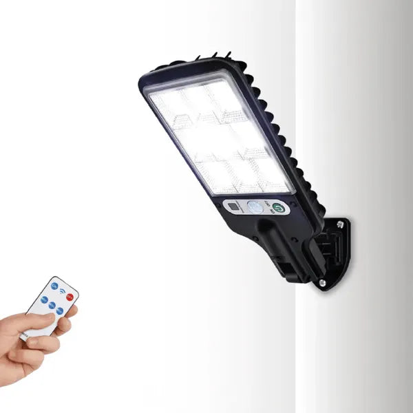 Solar Wall Light with Motion Sensor | Remote Control, Multiple Lighting Modes | Weatherproof ABS, Battery-Free Operation
