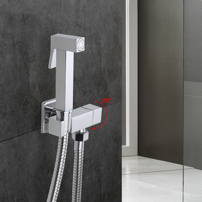 Solid Brass Bidet Tap | Single Cold Water | Wall Mounted | Ceramic Valve | Polished Chrome