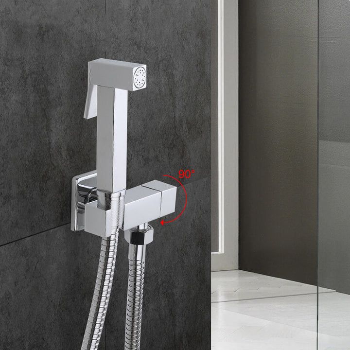 Solid Brass Bidet Tap | Single Cold Water | Wall Mounted | Ceramic Valve | Polished Chrome