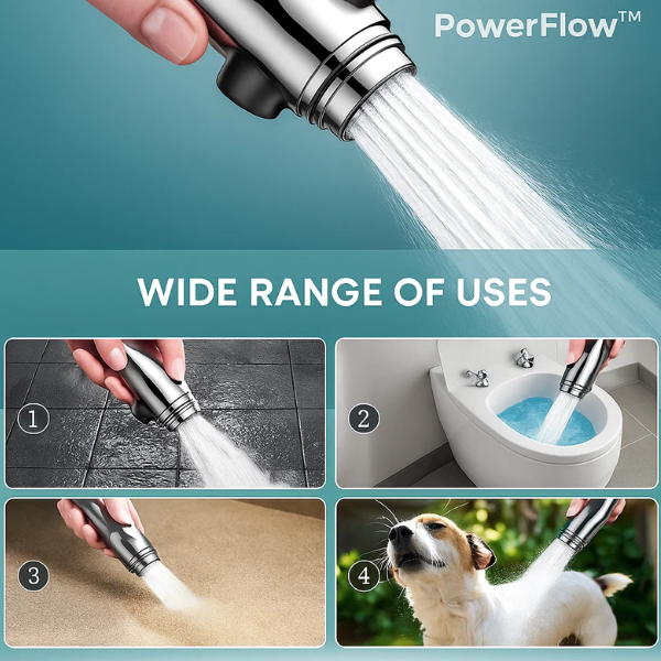 Spa-Style Shower Head | Three Spray Modes, Pause Button