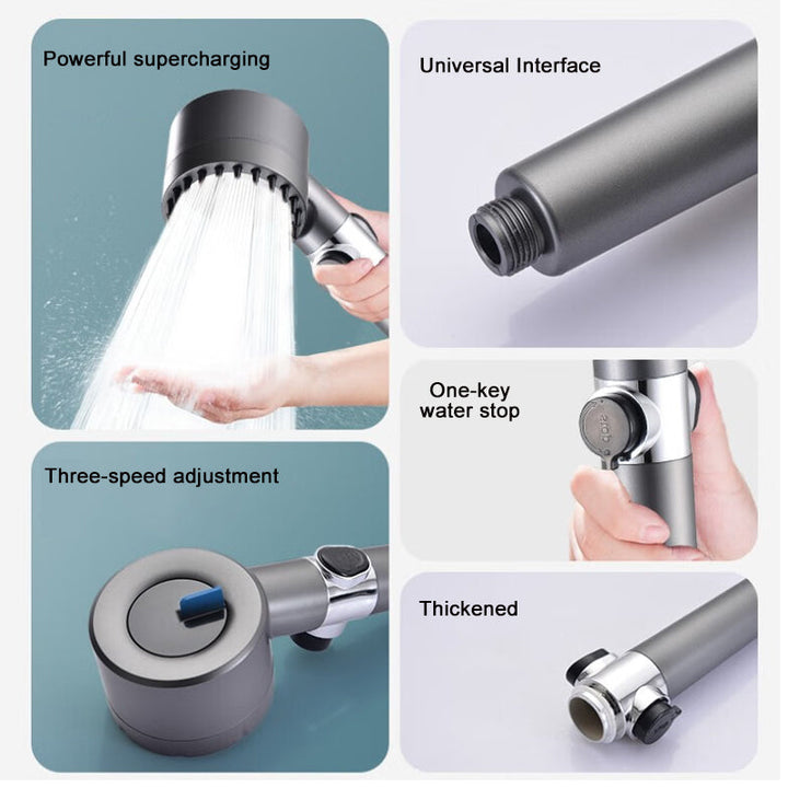 Spa-Style Shower Head | Three Spray Modes, Pause Button