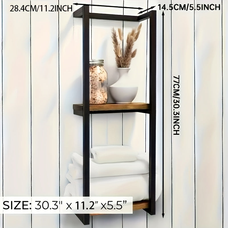 Space-Saving Towel Rack | Wall-Mounted Industrial Design