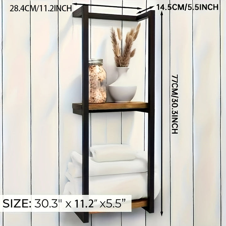 Space-Saving Towel Rack | Wall-Mounted Industrial Design