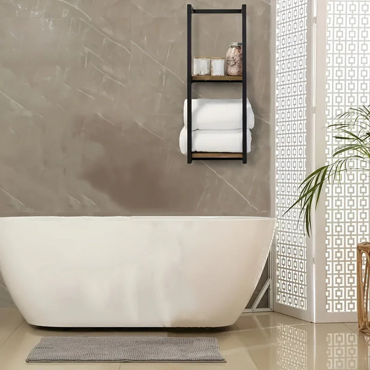 Space-Saving Towel Rack | Wall-Mounted Industrial Design
