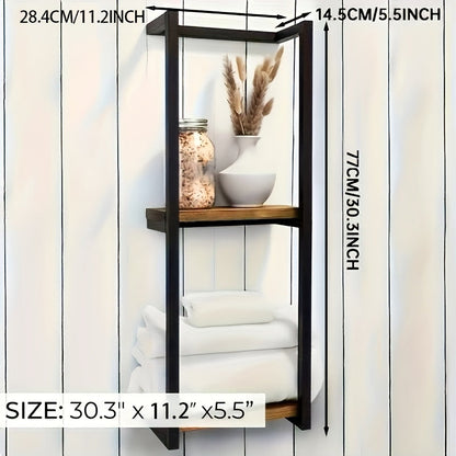 Space-Saving Towel Rack | Wall-Mounted Industrial Design