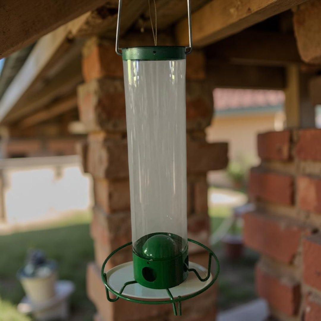 Squirrel Proof Bird Feeder Metal | 4-Port Rotating Perch with Large Seed Reservoir | Weather-Resistant Hanging Design 3
