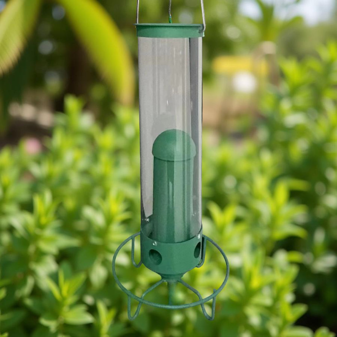 Squirrel Proof Bird Feeder Metal | 4-Port Rotating Perch with Large Seed Reservoir | Weather-Resistant Hanging Design 5